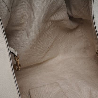 Gucci Pebbled Calfskin Large Soho Shoulder Bag Off White 8 of 10