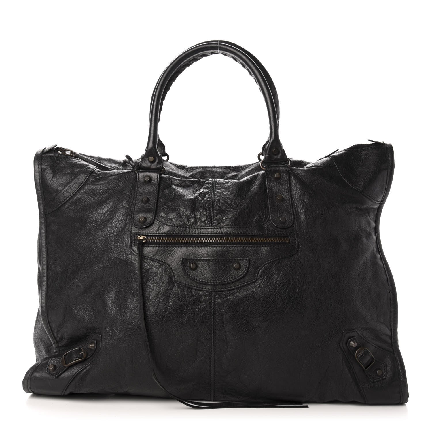 Balenciaga Agneau Classic Hardware Weekender Black 3 of 12