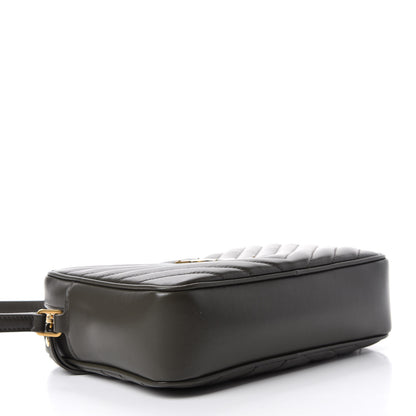 Saint Laurent Calfskin Matelasse Monogram Lou Camera Bag Sea Pebble 4 of 10