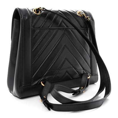 Chanel Aged Calfskin Chevron Quilted Backpack Black 3 of 10