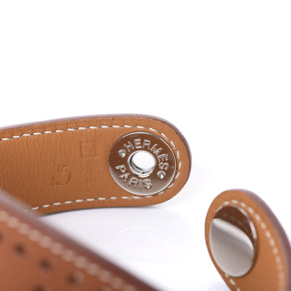 Hermes Barenia Perforated H Bracelet Fauve 3 of 3