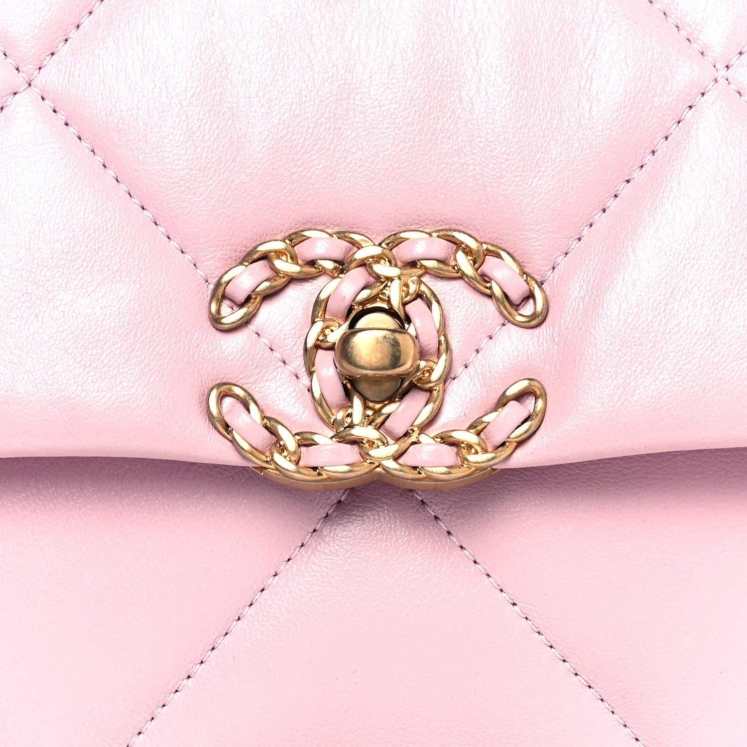 Chanel Lambskin Quilted Medium Chanel 19 Flap Light Pink 8 of 11