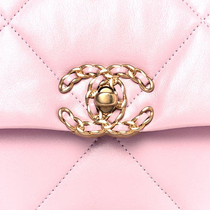 Chanel Lambskin Quilted Medium Chanel 19 Flap Light Pink 8 of 11