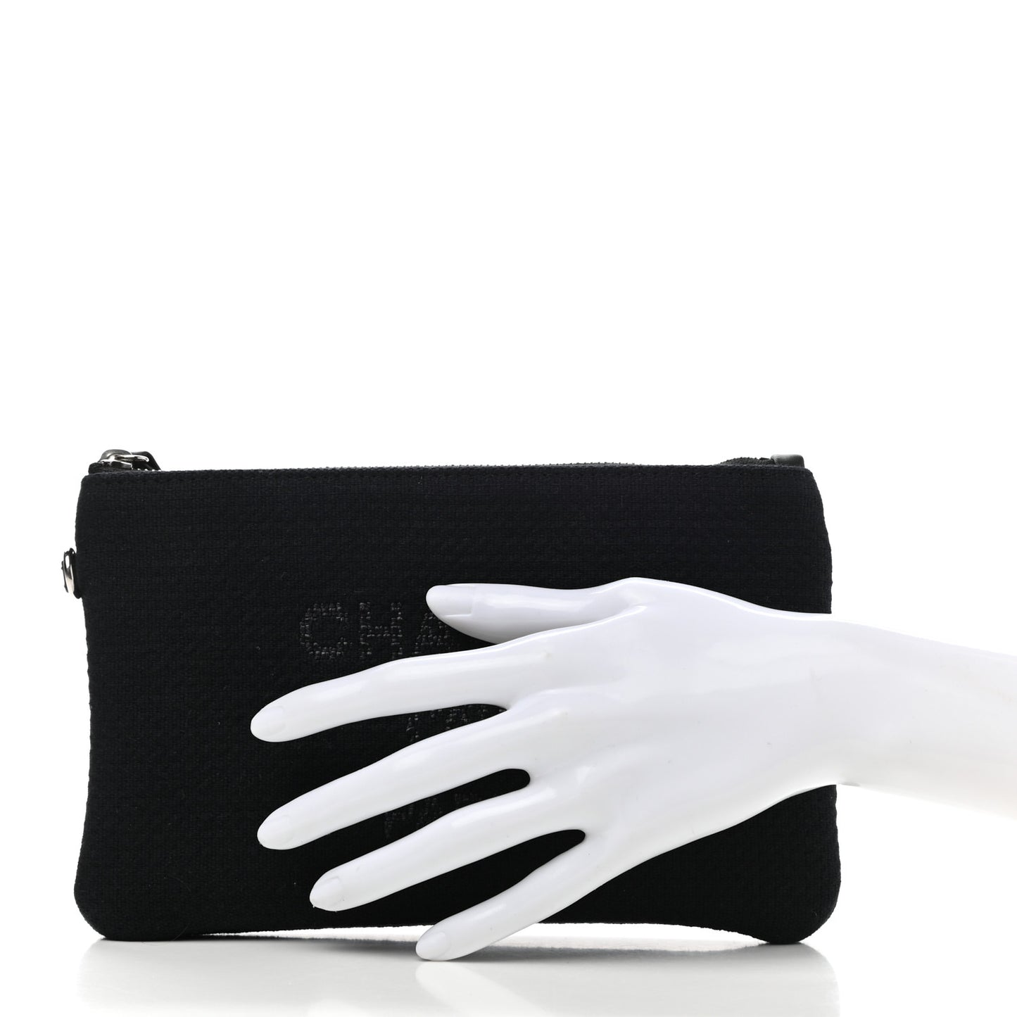 Mixed Fibers Small Deauville Pouch Black