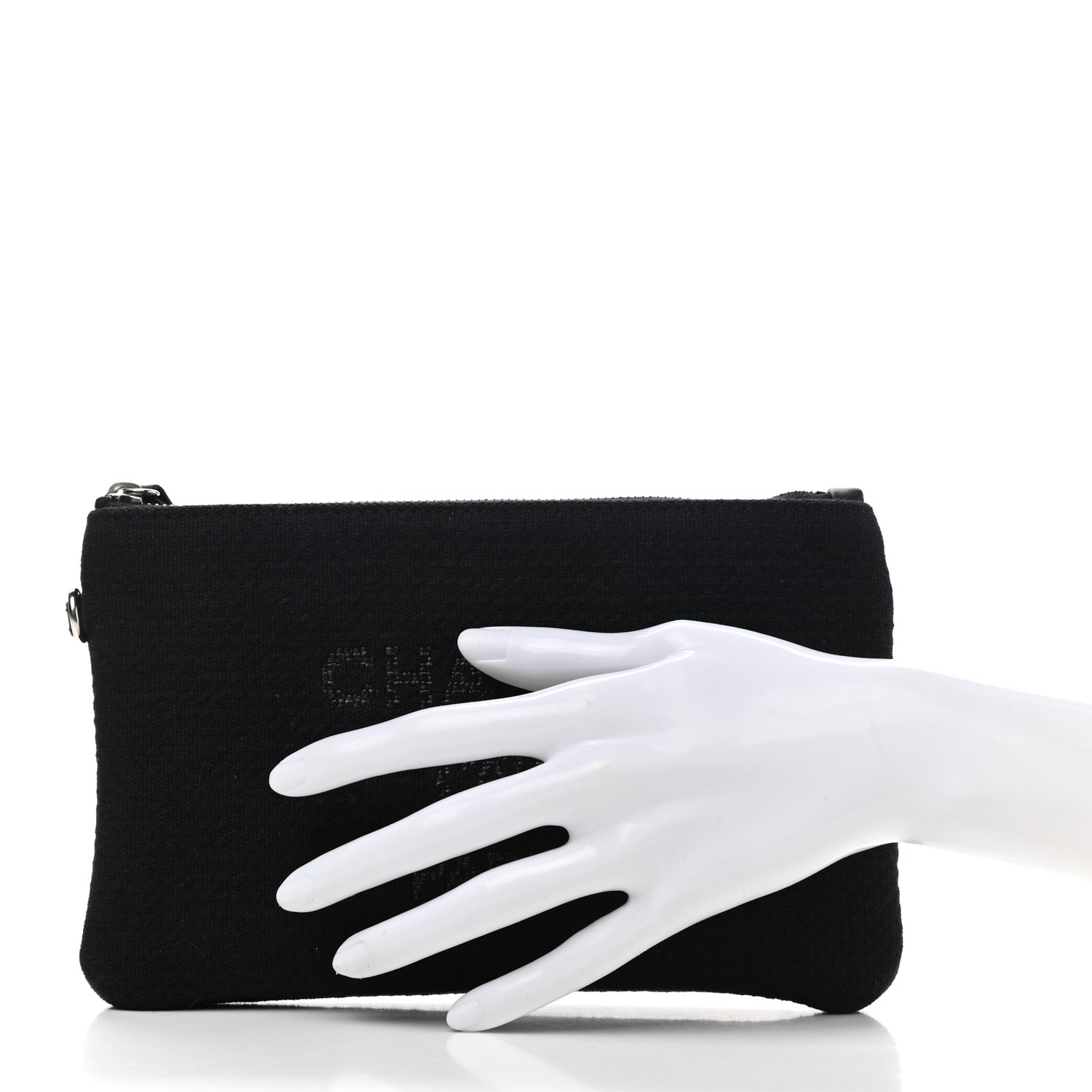 Chanel Mixed Fibers Small Deauville Pouch Black 2 of 5