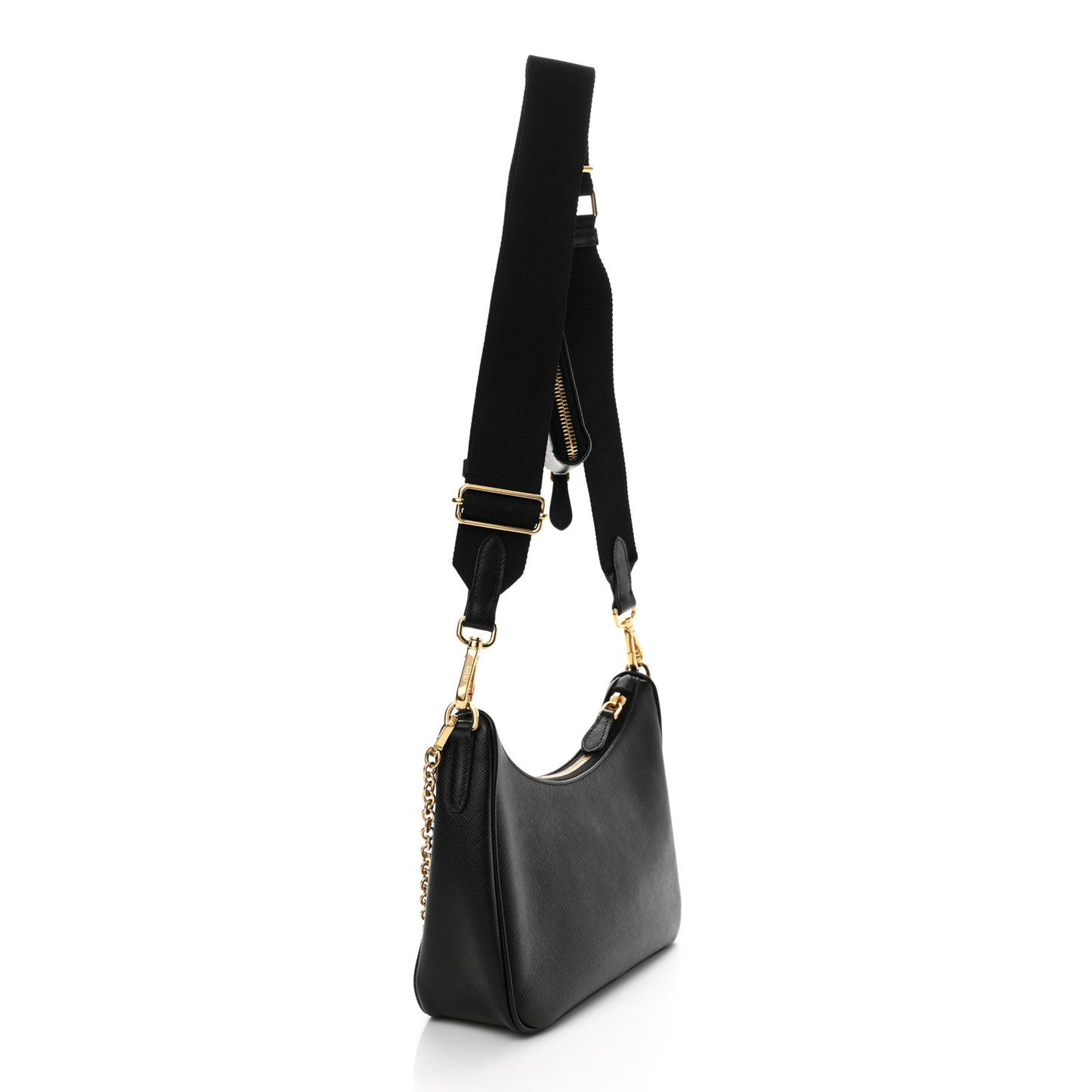 Saffiano Lux Re-Edition 2005 Shoulder Bag Black
