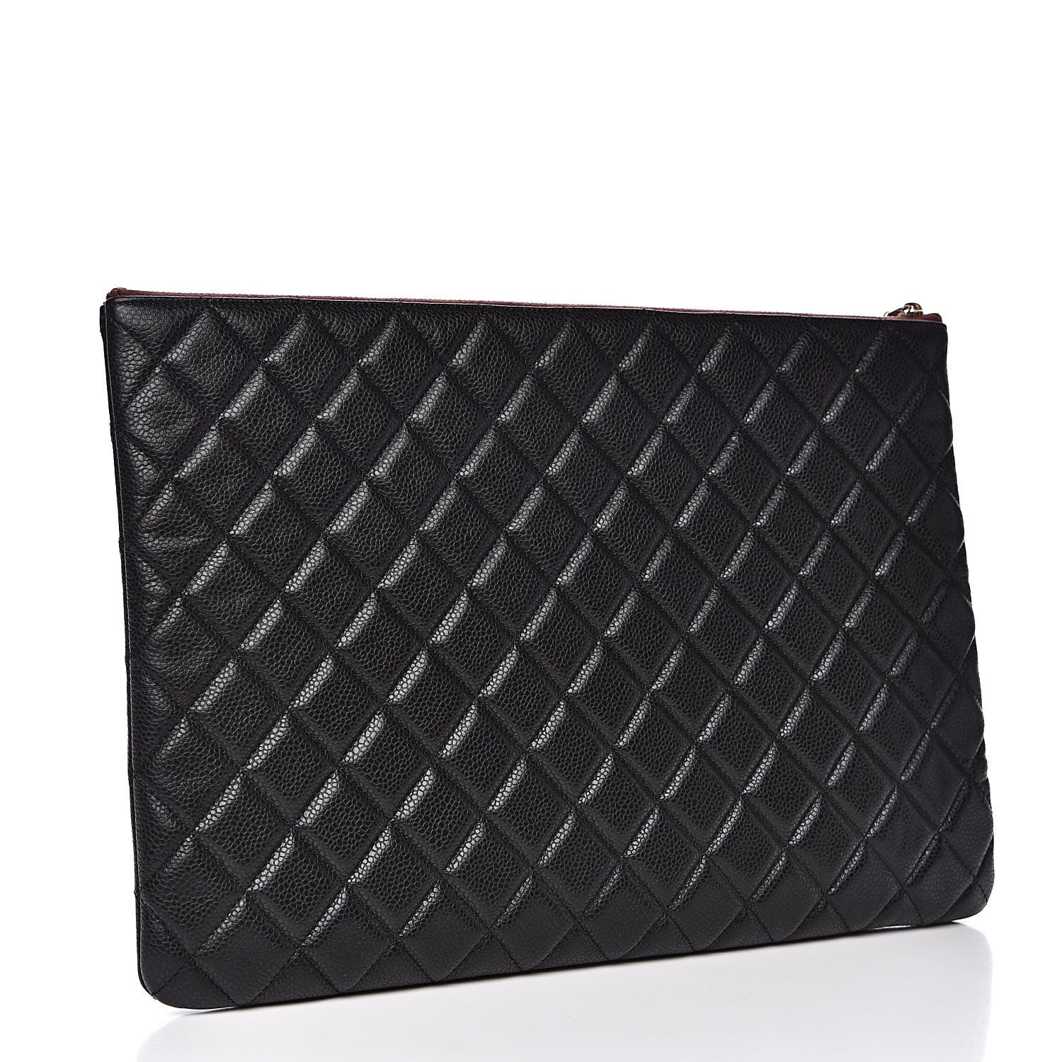Chanel Caviar Quilted Large Cosmetic Case Black 3 of 10