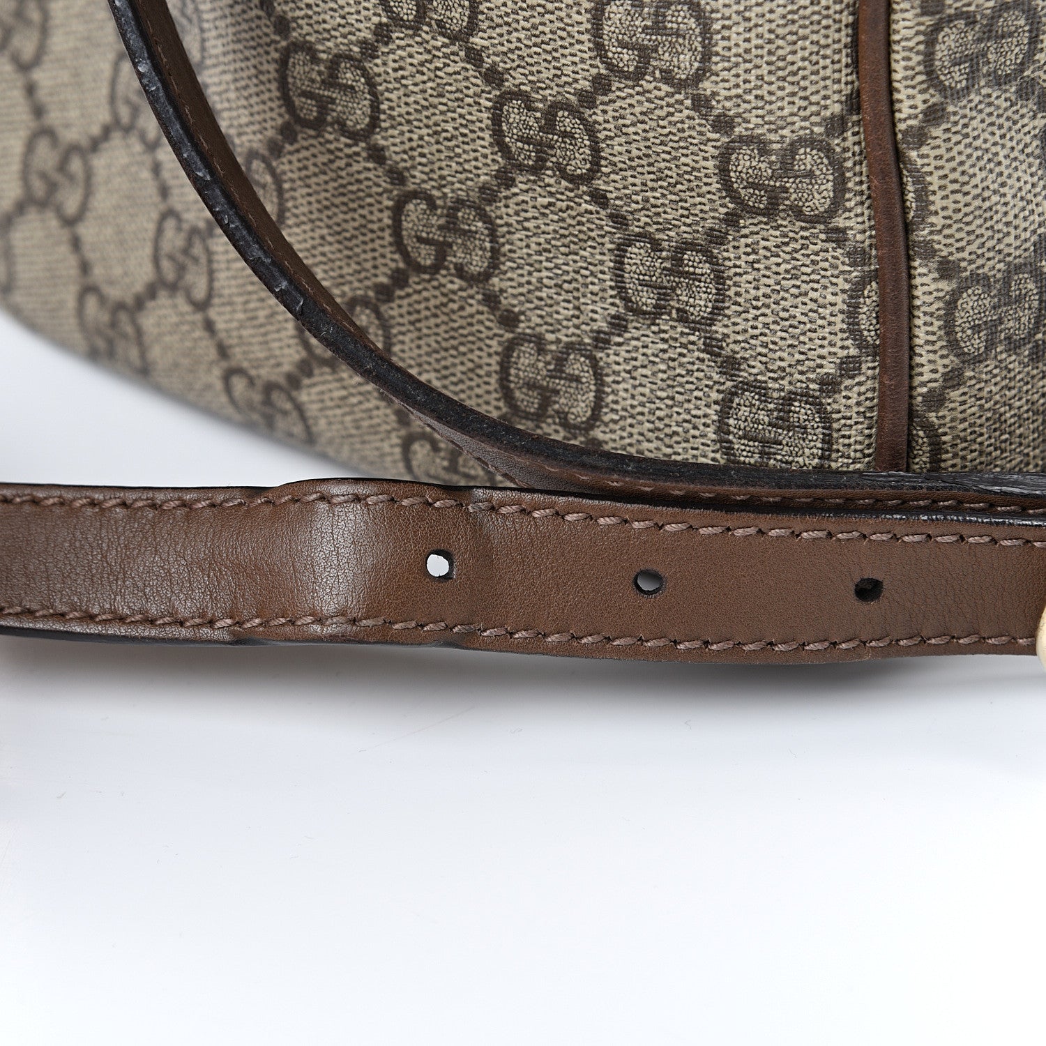 Gucci GG Supreme Monogram Margaux Calfskin Medium Nice Boston Beige Ebony Acero 21 of 25