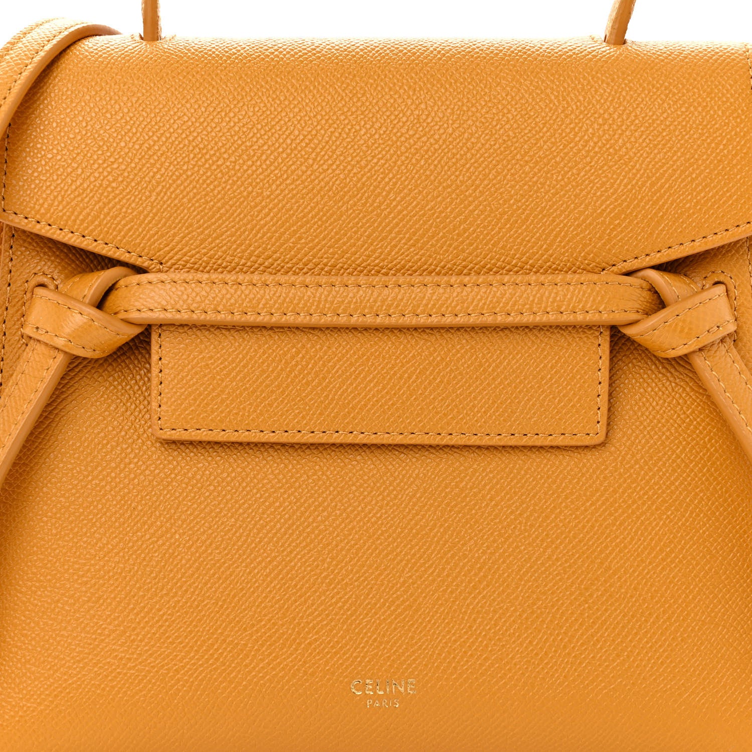 Celine Grained Calfskin Nano Belt Bag Sunflower 8 of 10