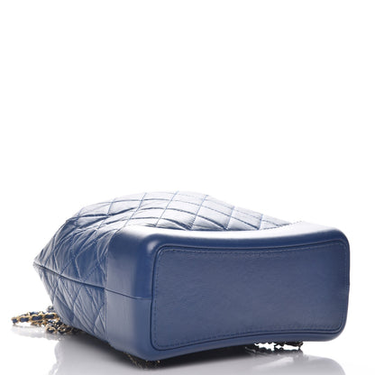 Chanel Aged Calfskin Quilted Gabrielle Backpack Dark Blue 4 of 8