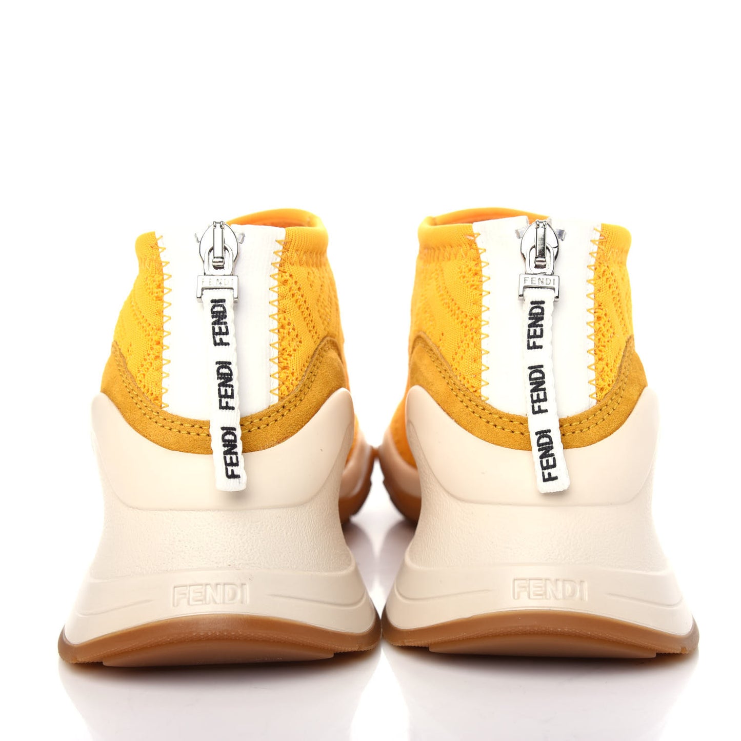 Technical 3D Mesh Womens FFluid Zip Up Sneakers 36 Reggae Corn White