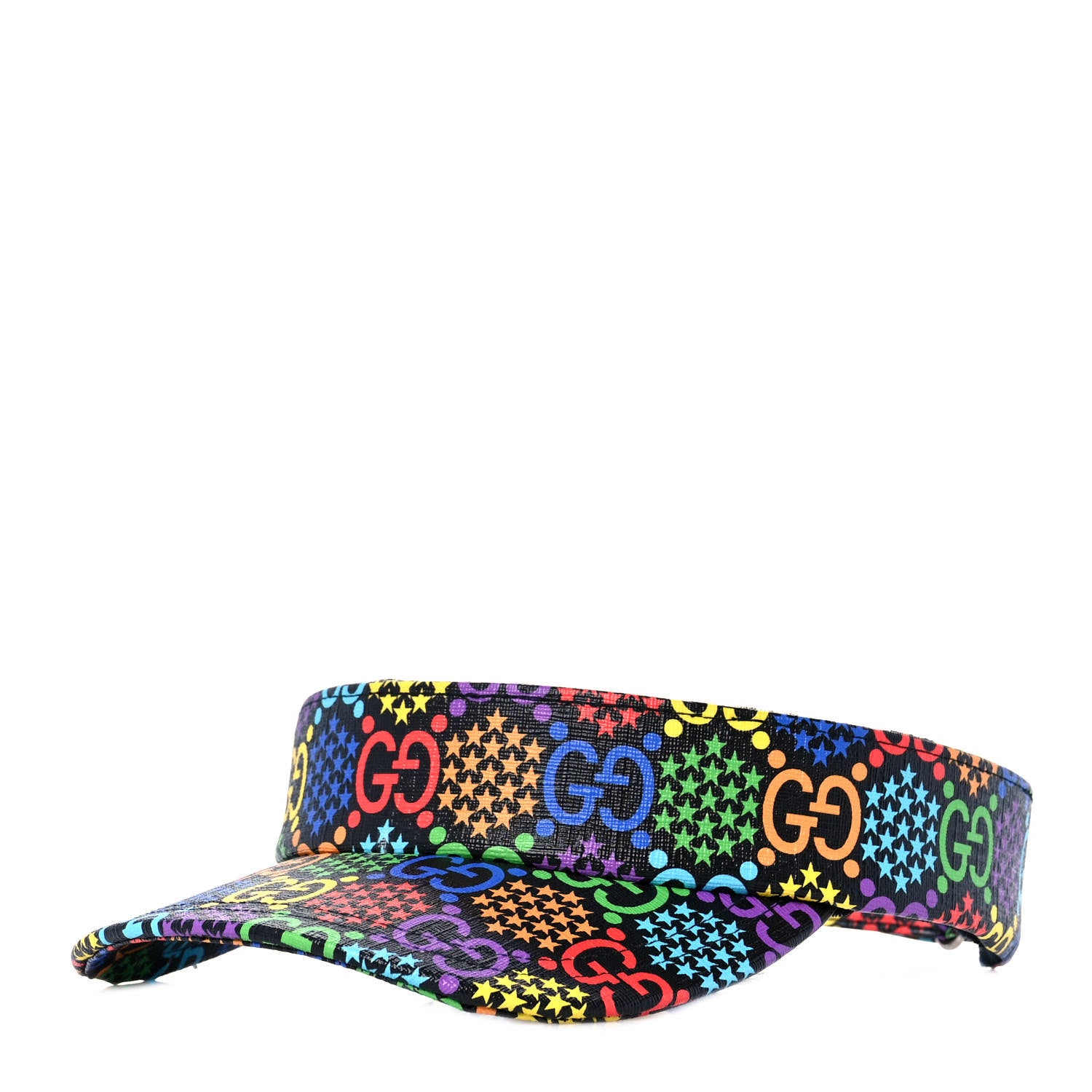 Gucci GG Supreme Monogram Psychedelic Izzy Visor L Black Multicolor 1 of 6
