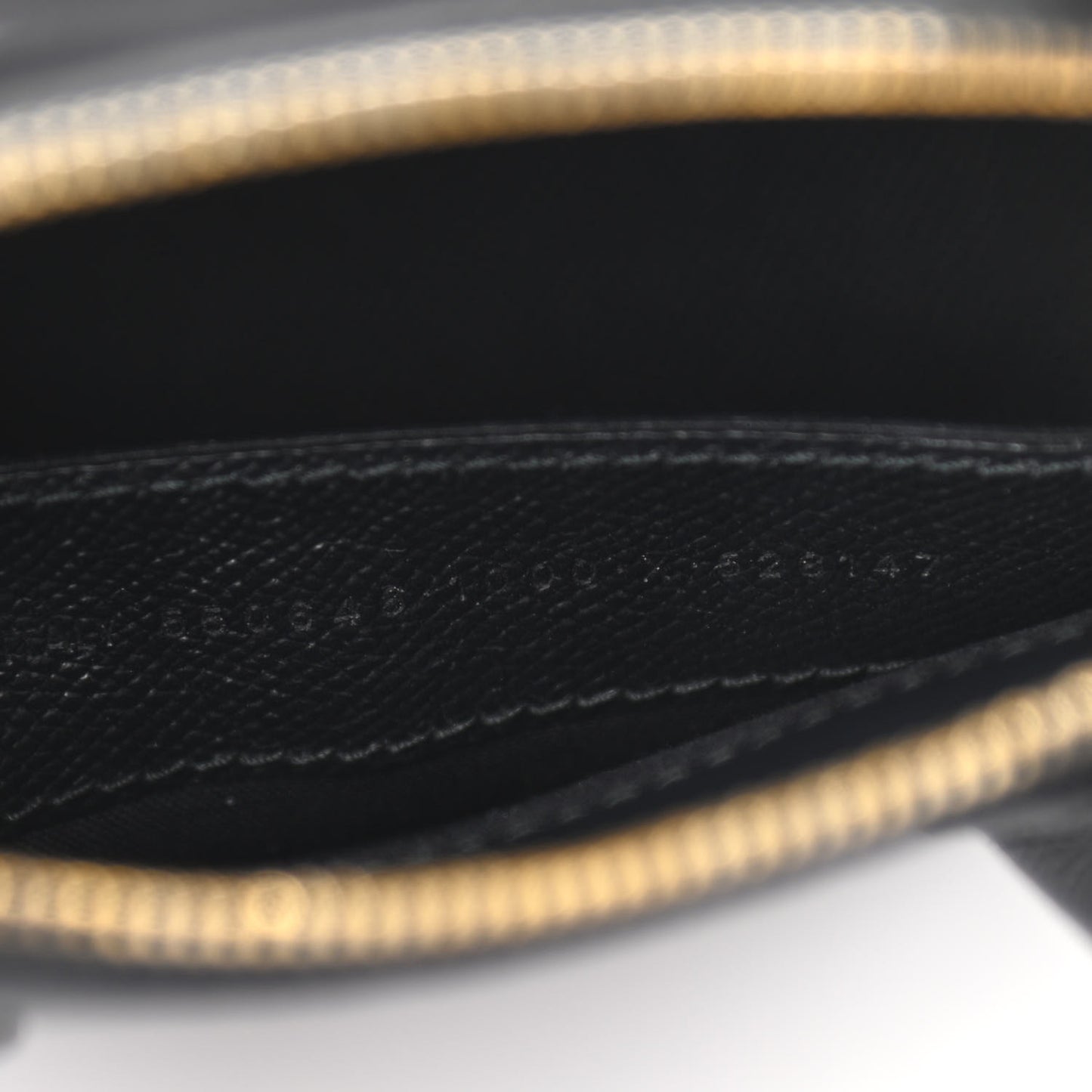 Signature Grained Calfskin XXS Ville Top Handle Bag Black White