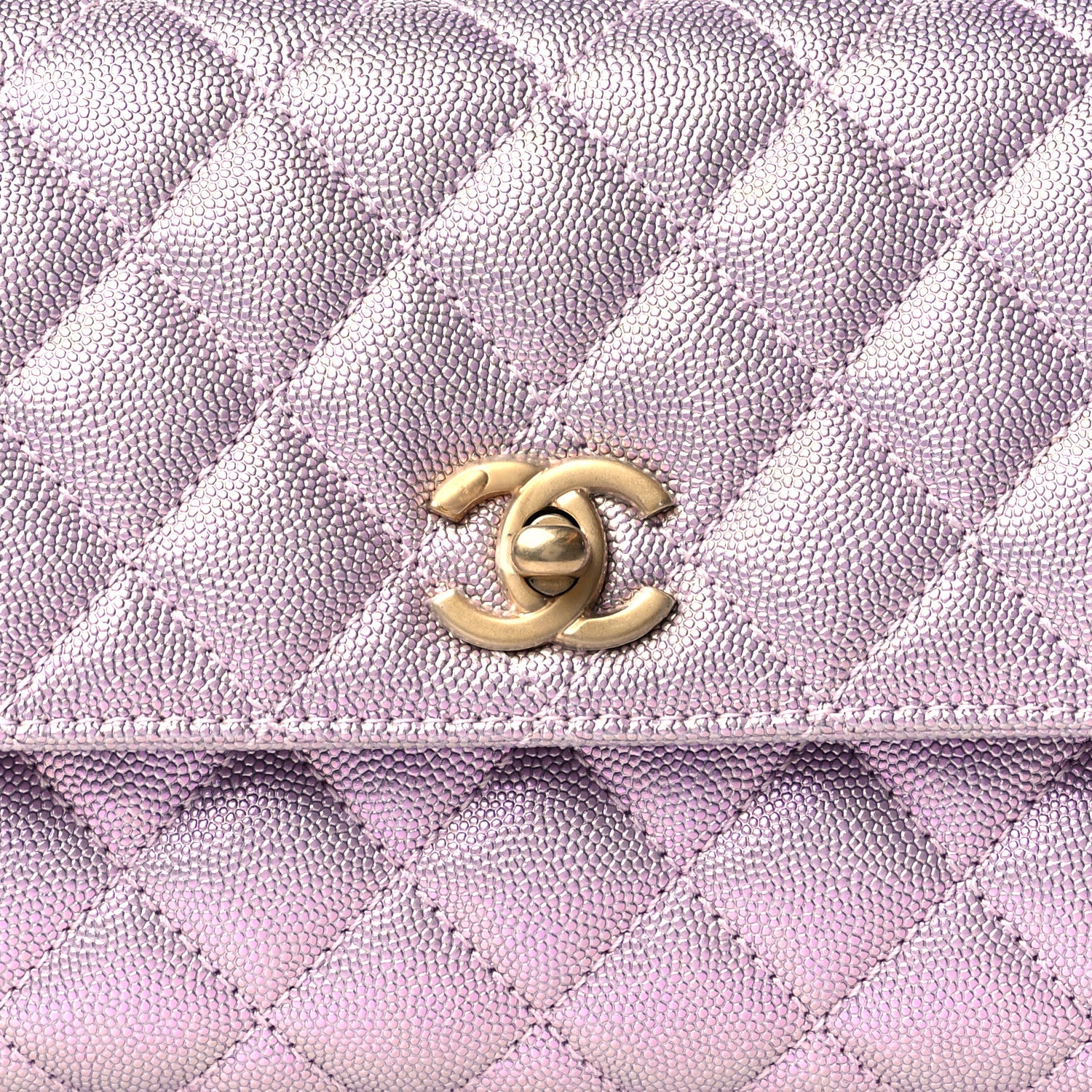 Chanel Iridescent Caviar Quilted Mini Coco Handle Flap Light Pink 8 of 10