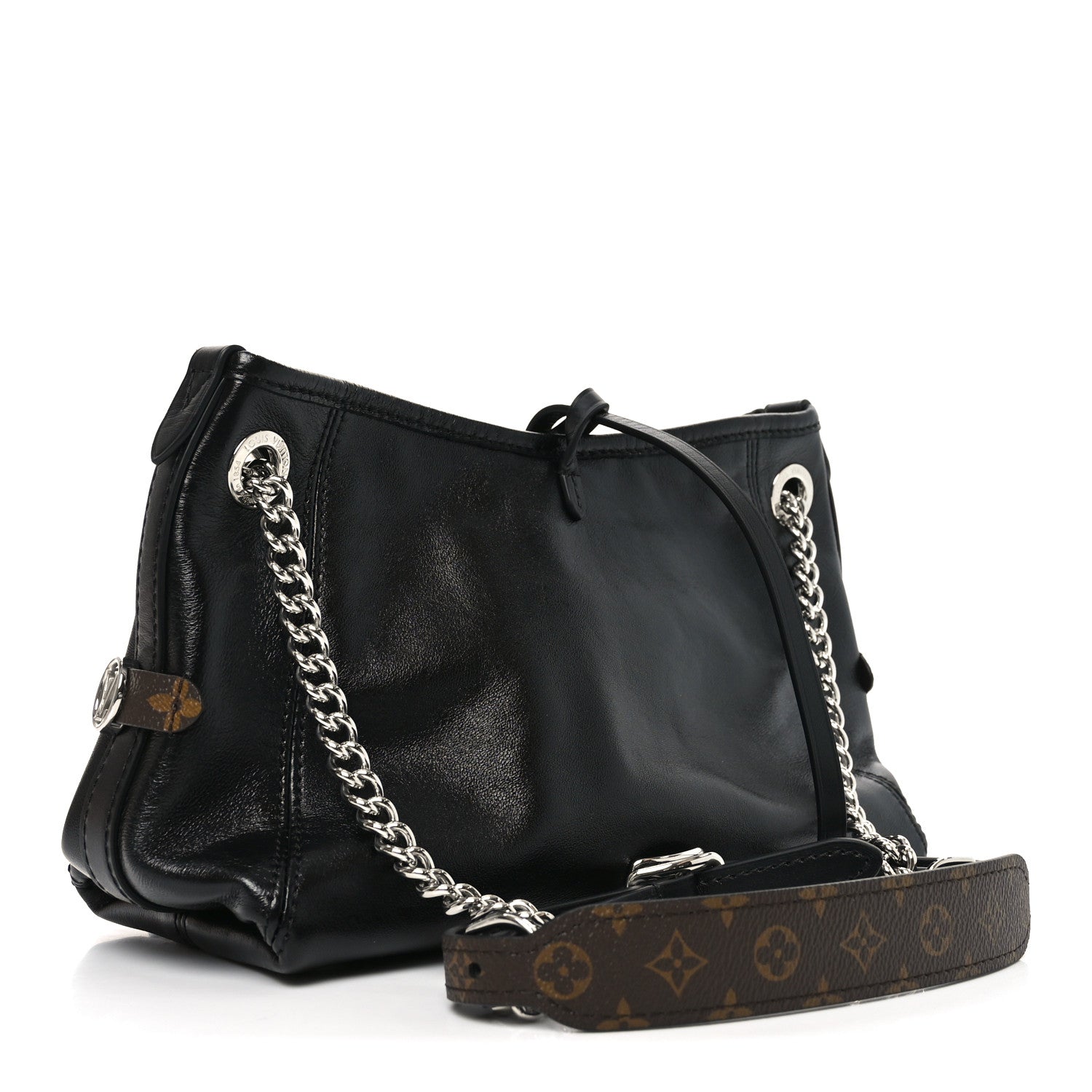 Louis Vuitton Lambskin CarryAll Vibe BB Black 3 of 9