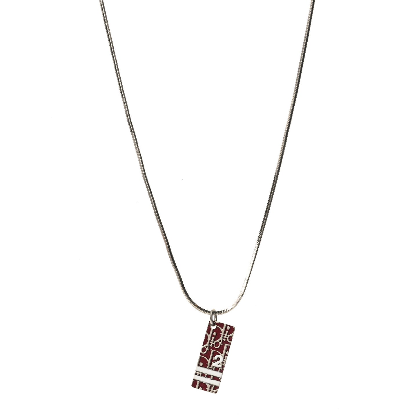 Oblique Trotter Pendant Necklace Silver