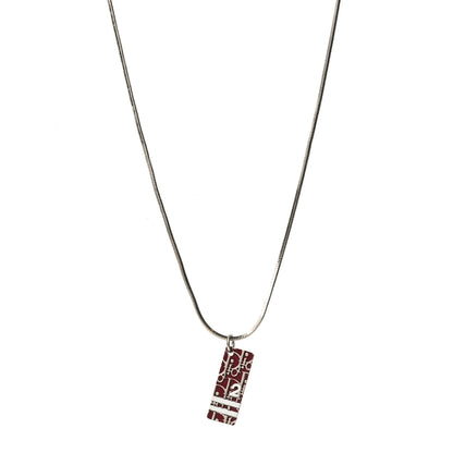 Christian Dior Oblique Trotter Pendant Necklace Silver 1 of 4