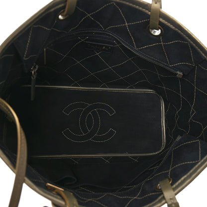 Chanel Grained Calfskin Large Shopping Fever Tote Gold 6 of 12