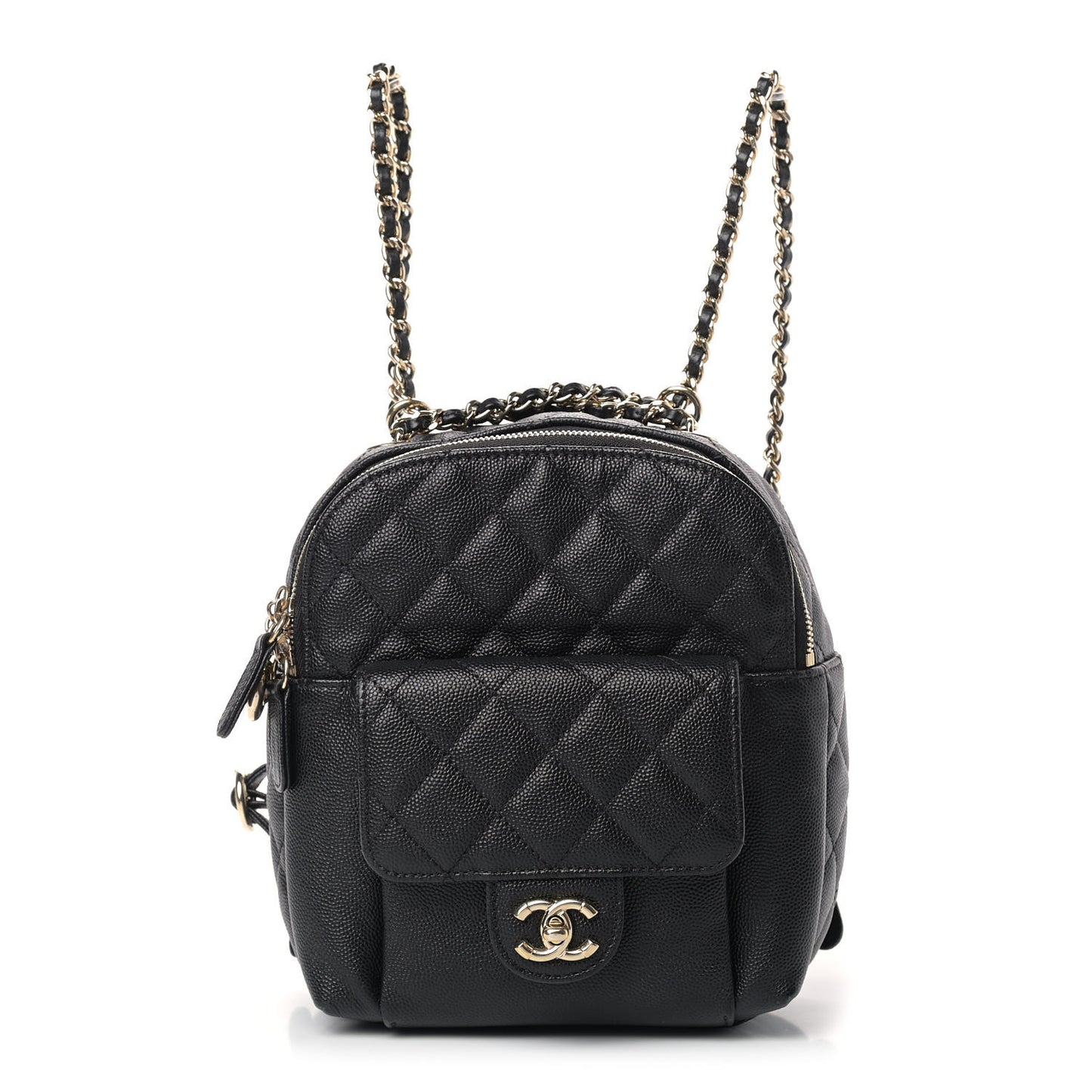 Caviar Quilted Small CC Day Backpack Black
