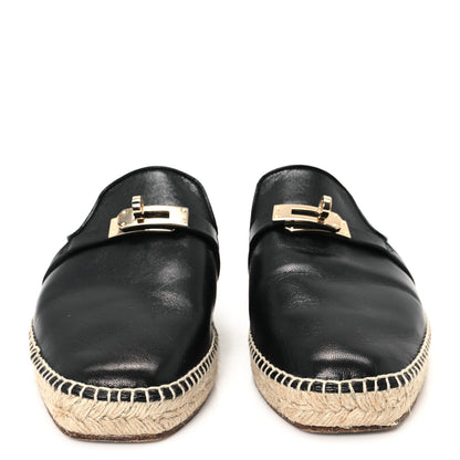Hermes Goatskin Feria Espadrille 41 Black 3 of 10