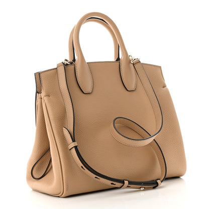 Salvatore Ferragamo Calfskin Small Studio Bag Cashew 2 of 9