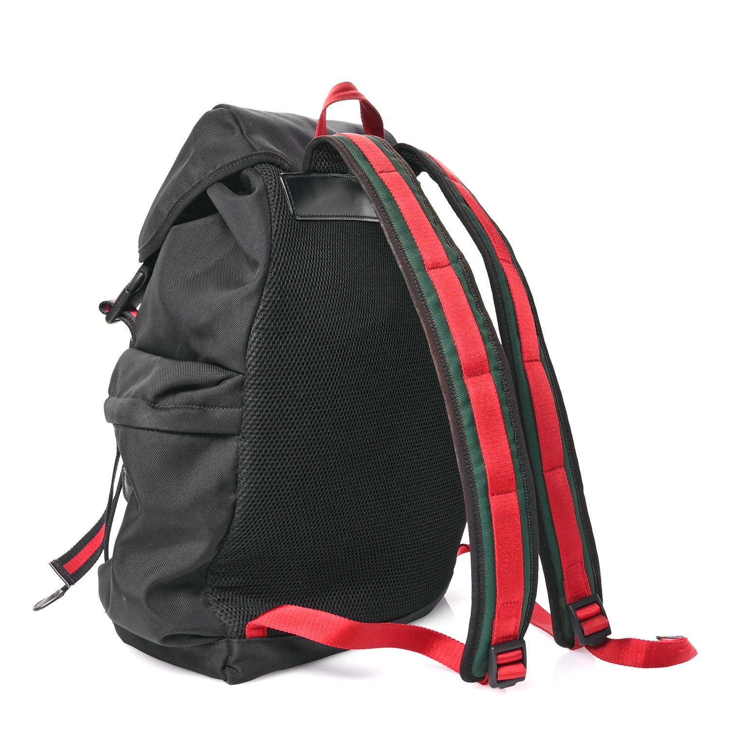 Gucci Techno Canvas Web Double Buckle Backpack Black 3 of 10