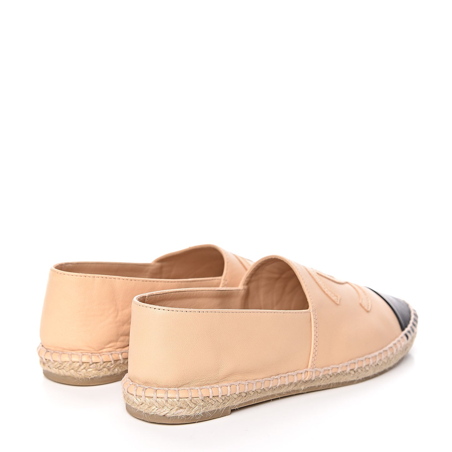 Lambskin CC Espadrilles 37 Beige Black