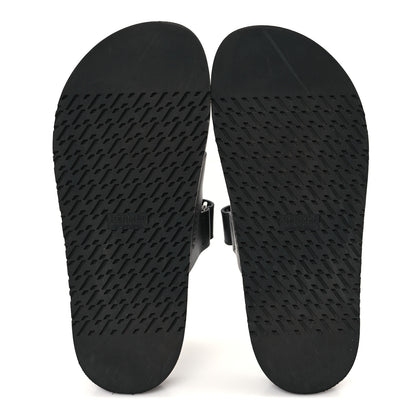 Hermes Calfskin Womens Chypre Sandals 38 Black 6 of 12