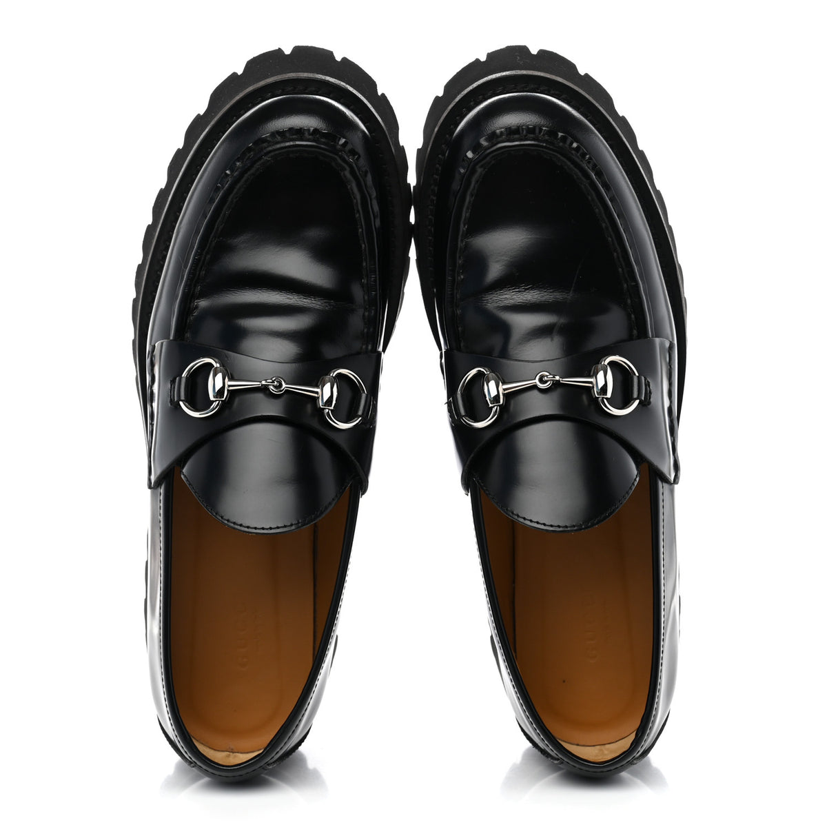 Cordovan Lux Womens Horsebit 45mm Platform Loafers 39 Black