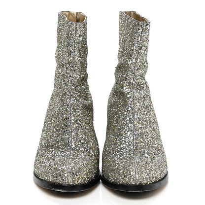 Jimmy Choo Glitter Easton Ankle Boots 39 Chai 2 of 11