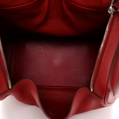 Hermes Taurillon Clemence Lindy 34 Rouge Vif 5 of 10