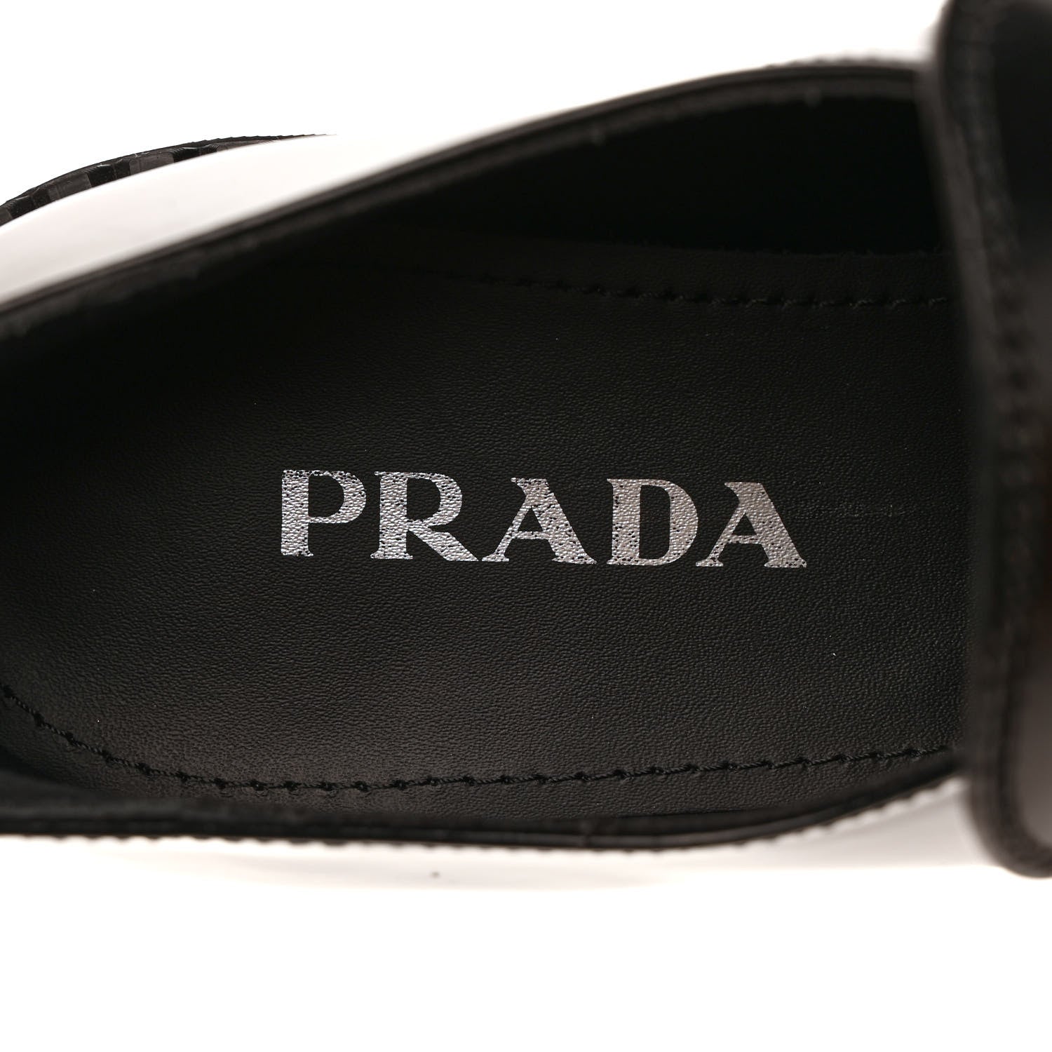 Prada Spazzolato Metal Triangle Logo 50mm Loafers 40 Black 7 of 8