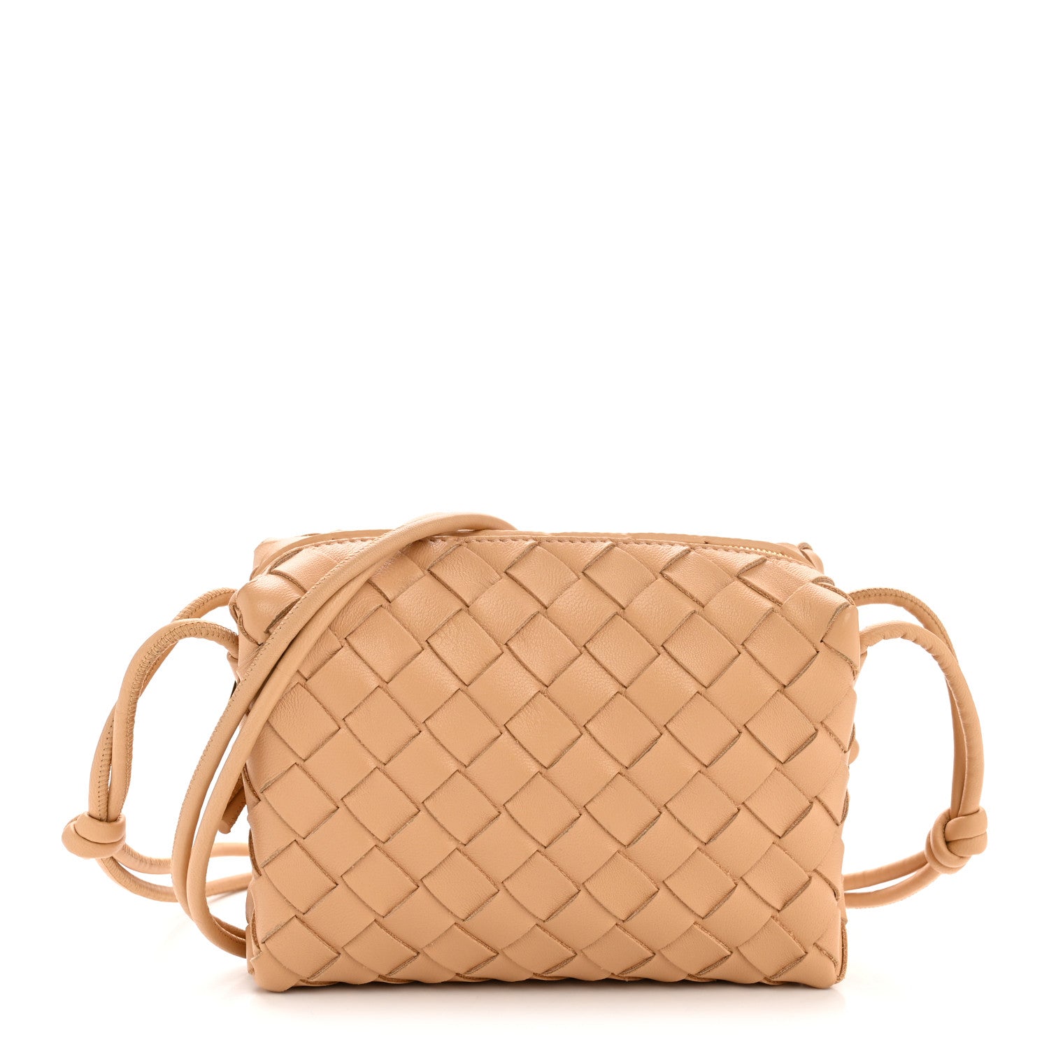 Bottega Veneta Nappa Intrecciato Mini Loop Camera Bag Almond 1 of 10