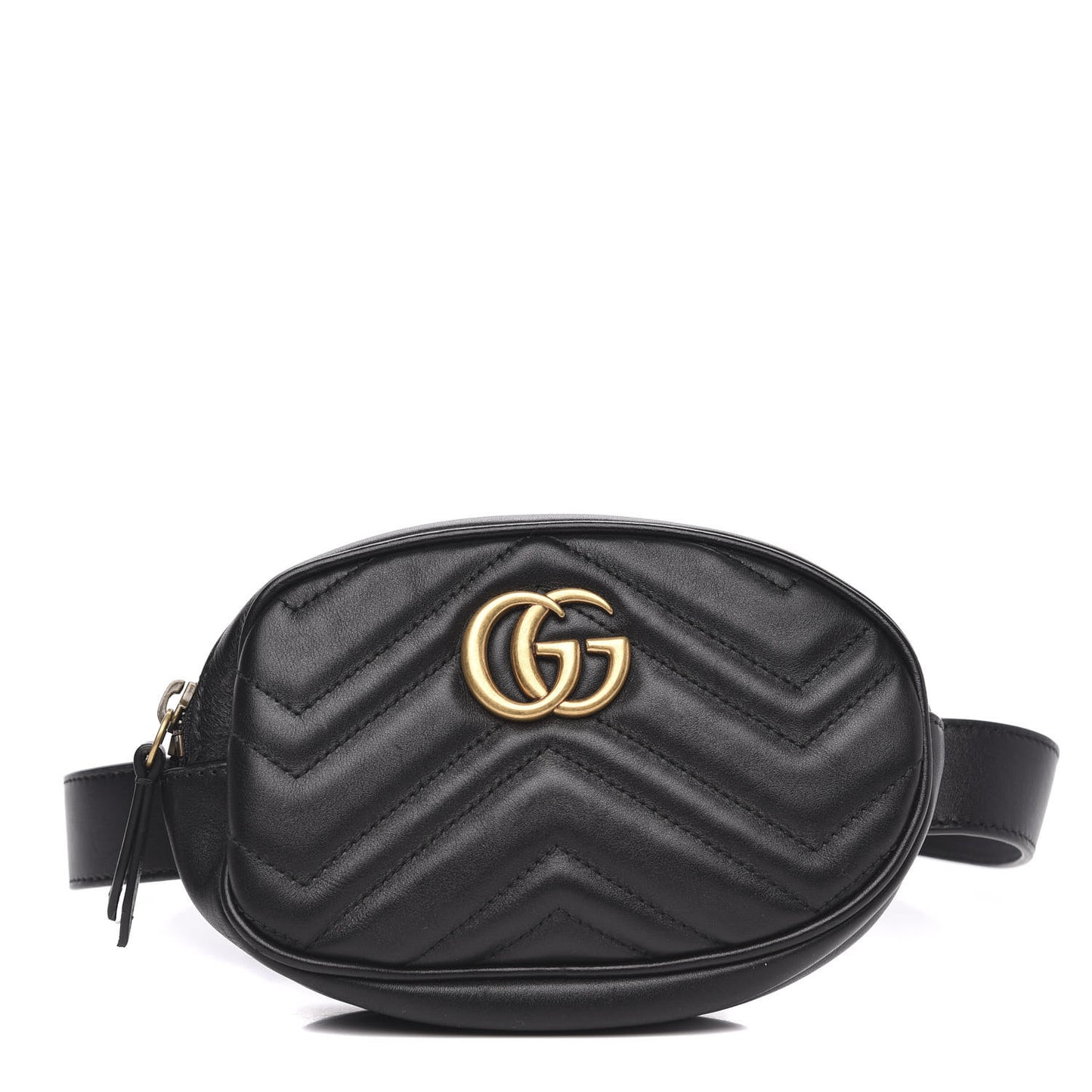 Calfskin Matelasse GG Marmont Belt Bag 85 34 Black