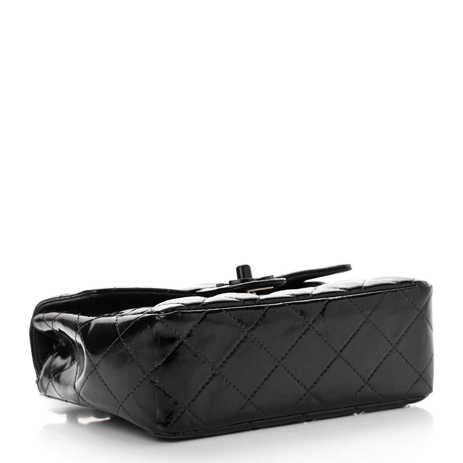 Chanel Patent Calfskin Quilted Mini Square Flap So Black 4 of 18