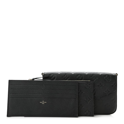 Louis Vuitton Empreinte Pochette Felicie Chain Wallet Black 1 of 11