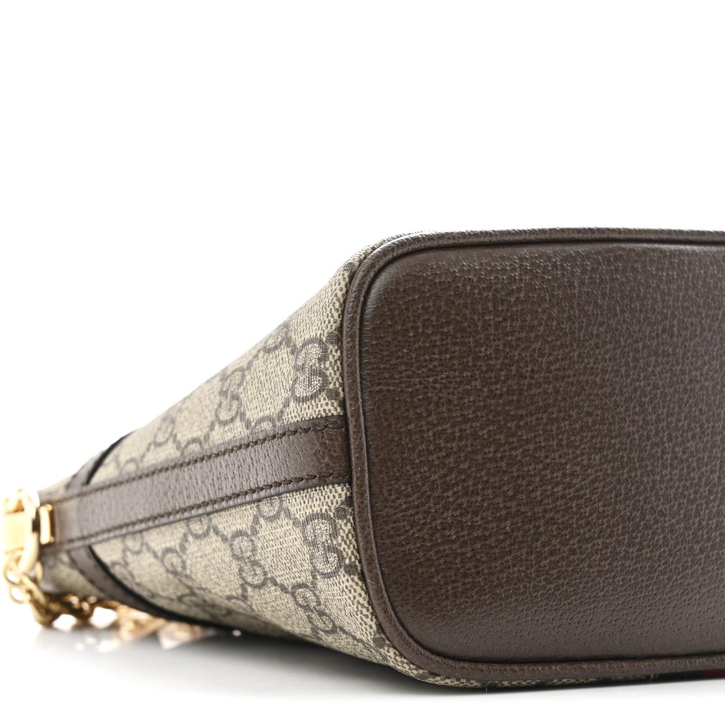 GG Supreme Monogram Web Ophidia Chain Shoulder Bag Brown