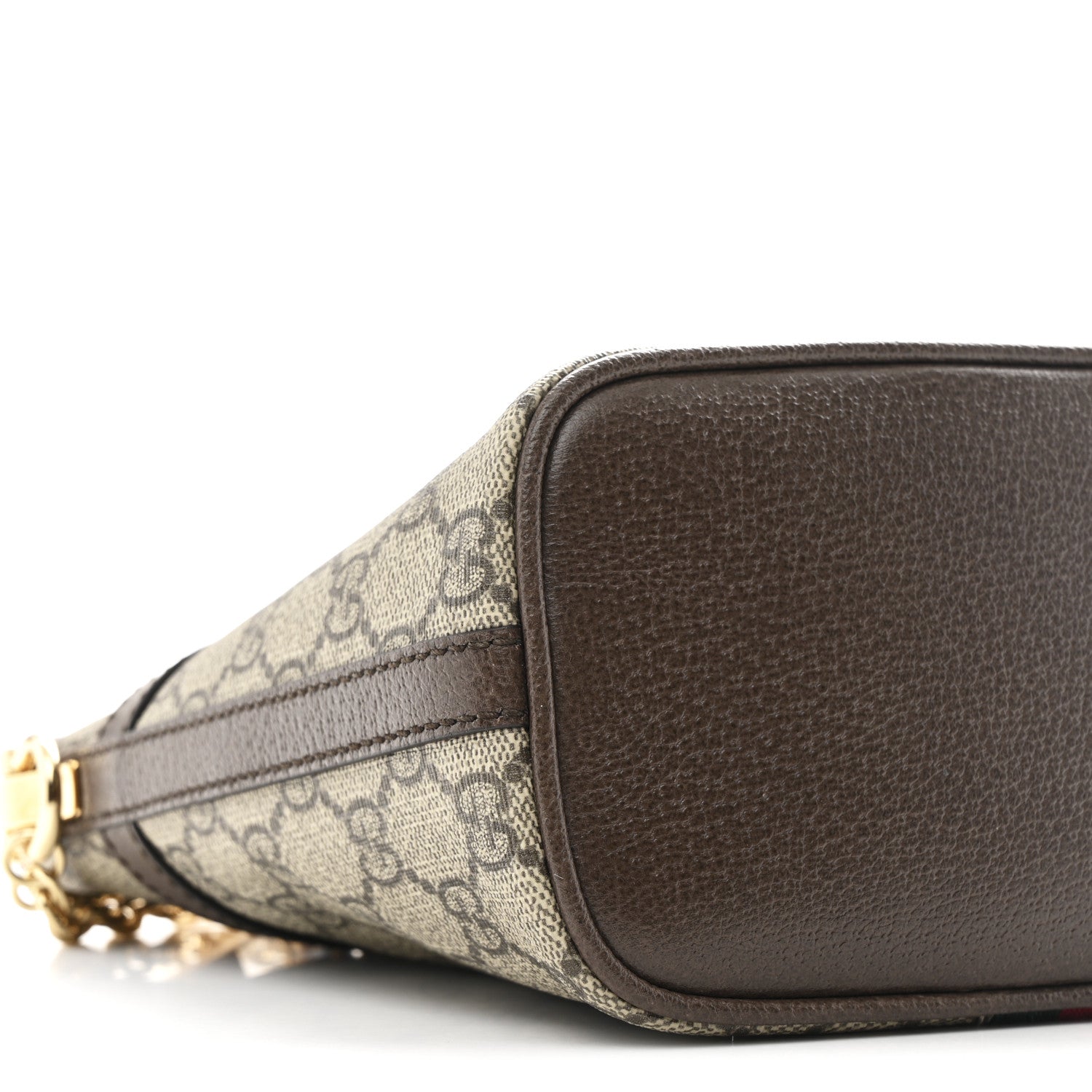Gucci GG Supreme Monogram Web Ophidia Chain Shoulder Bag Brown 9 of 10