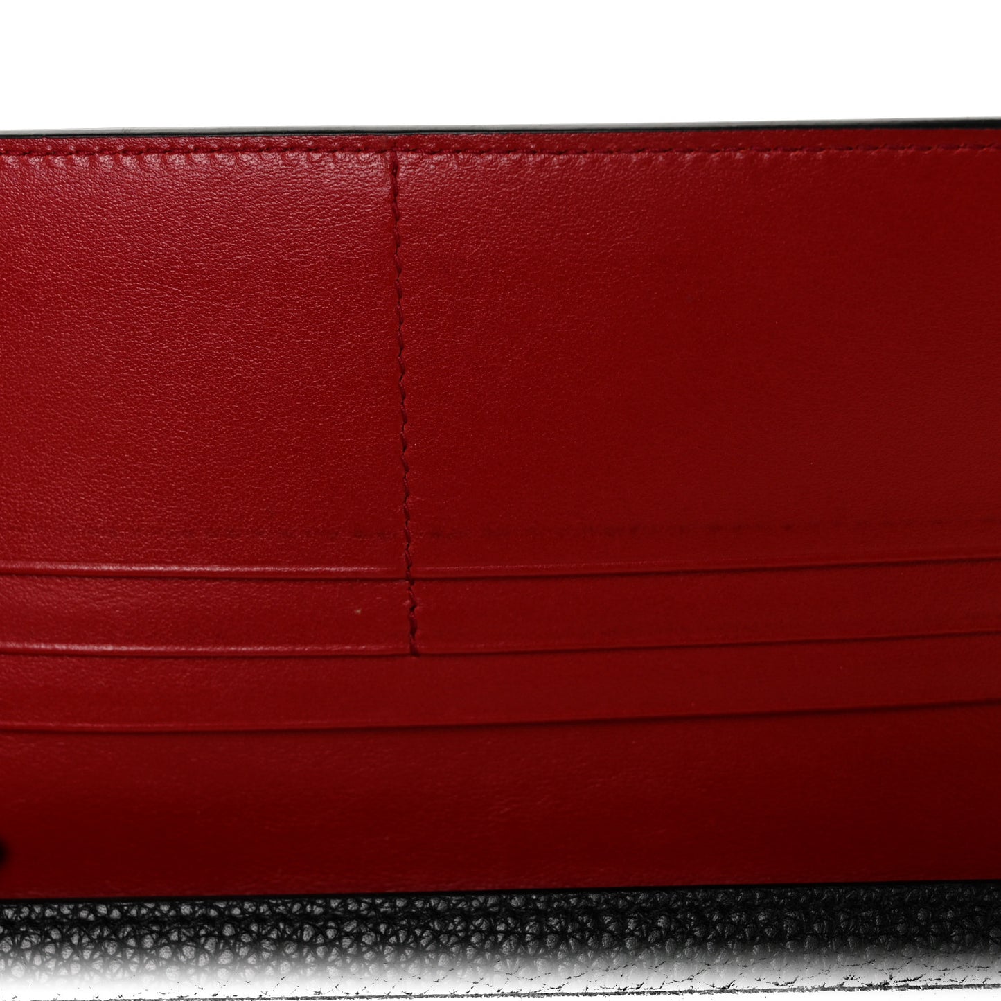 Vitello Daino Bi-Color Continental Flap Travel Wallet Black Fuoco
