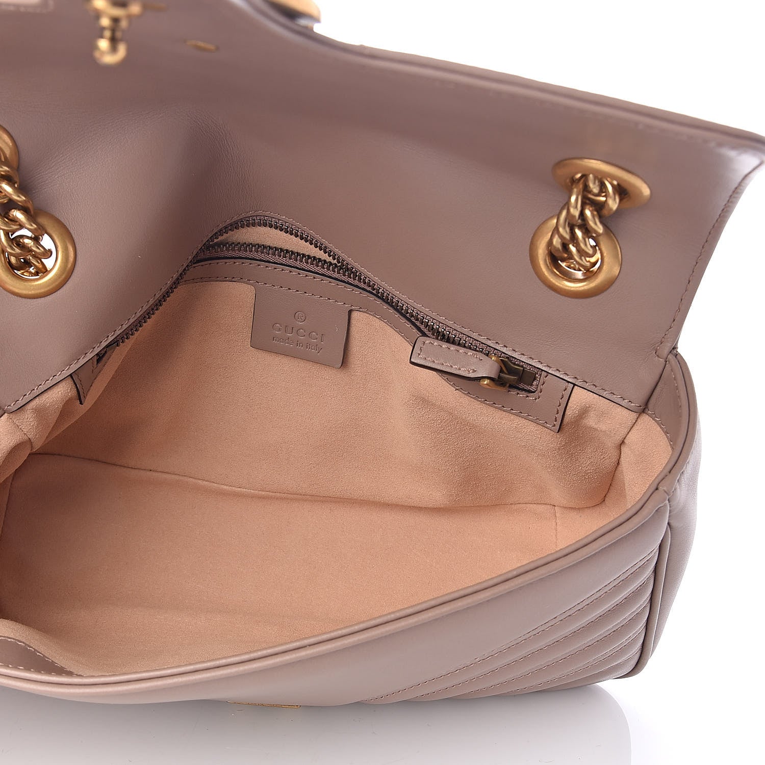 Gucci Calfskin Matelasse Small GG Marmont Shoulder Bag Porcelain Rose 5 of 9
