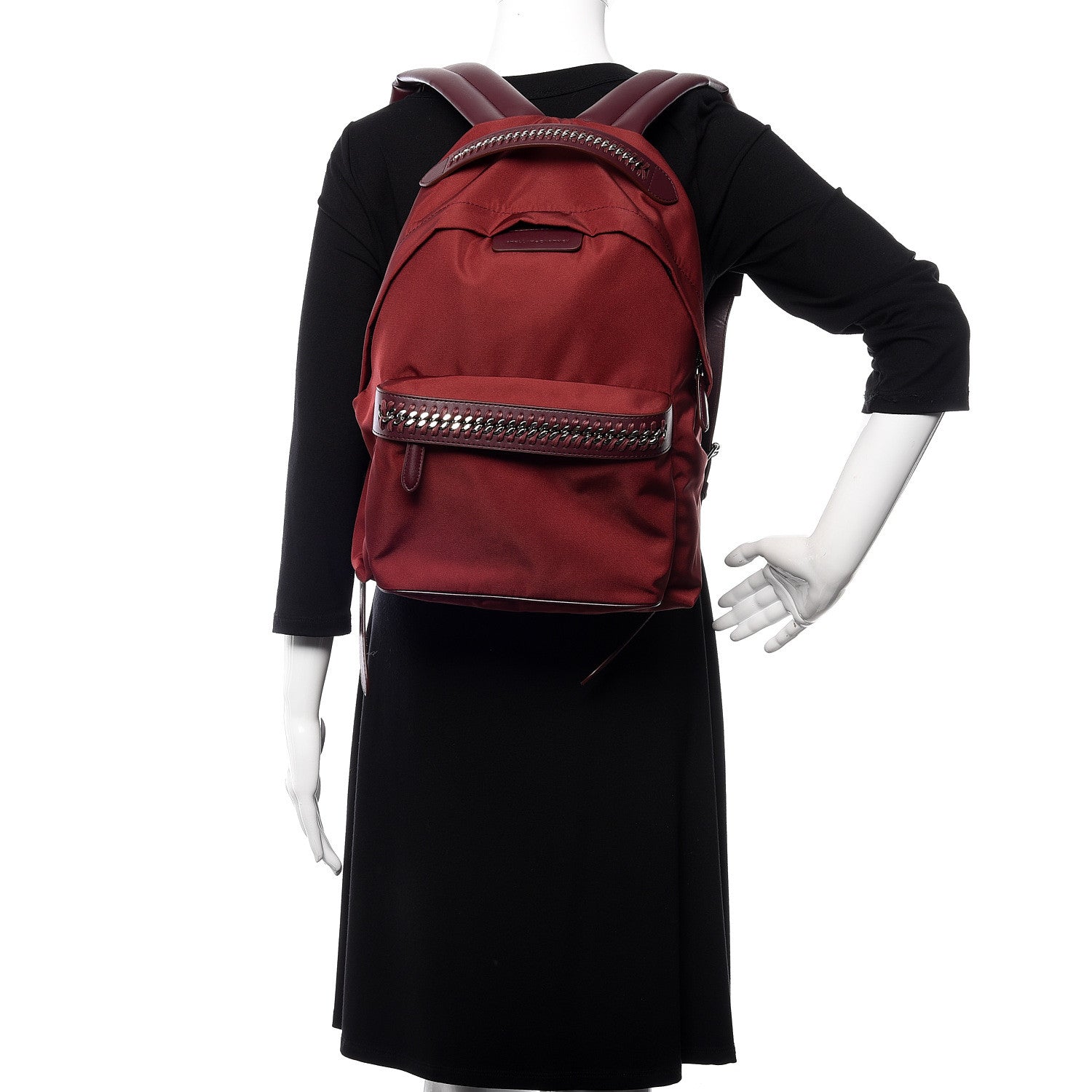 Stella McCartney Nylon GO Backpack Burgundy 2 of 10