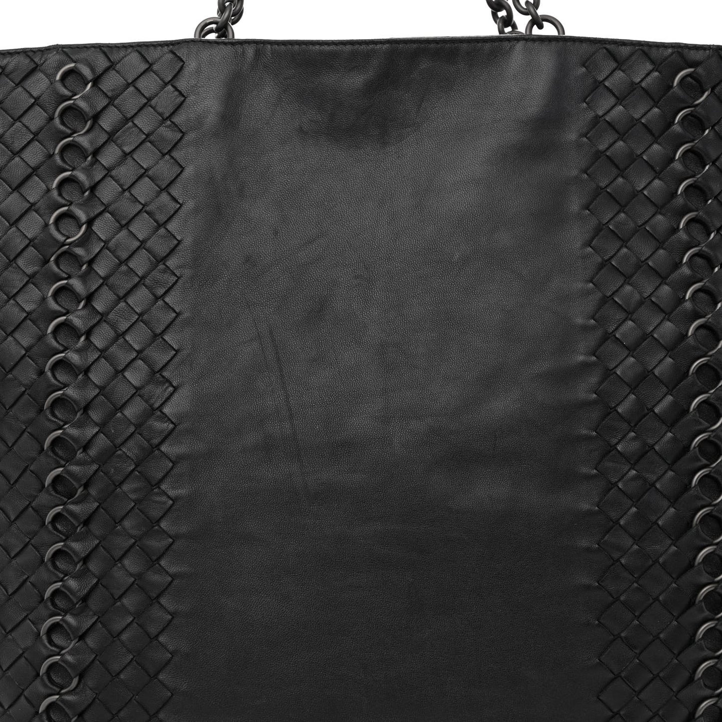 Lambskin Intrecciato Tote Black