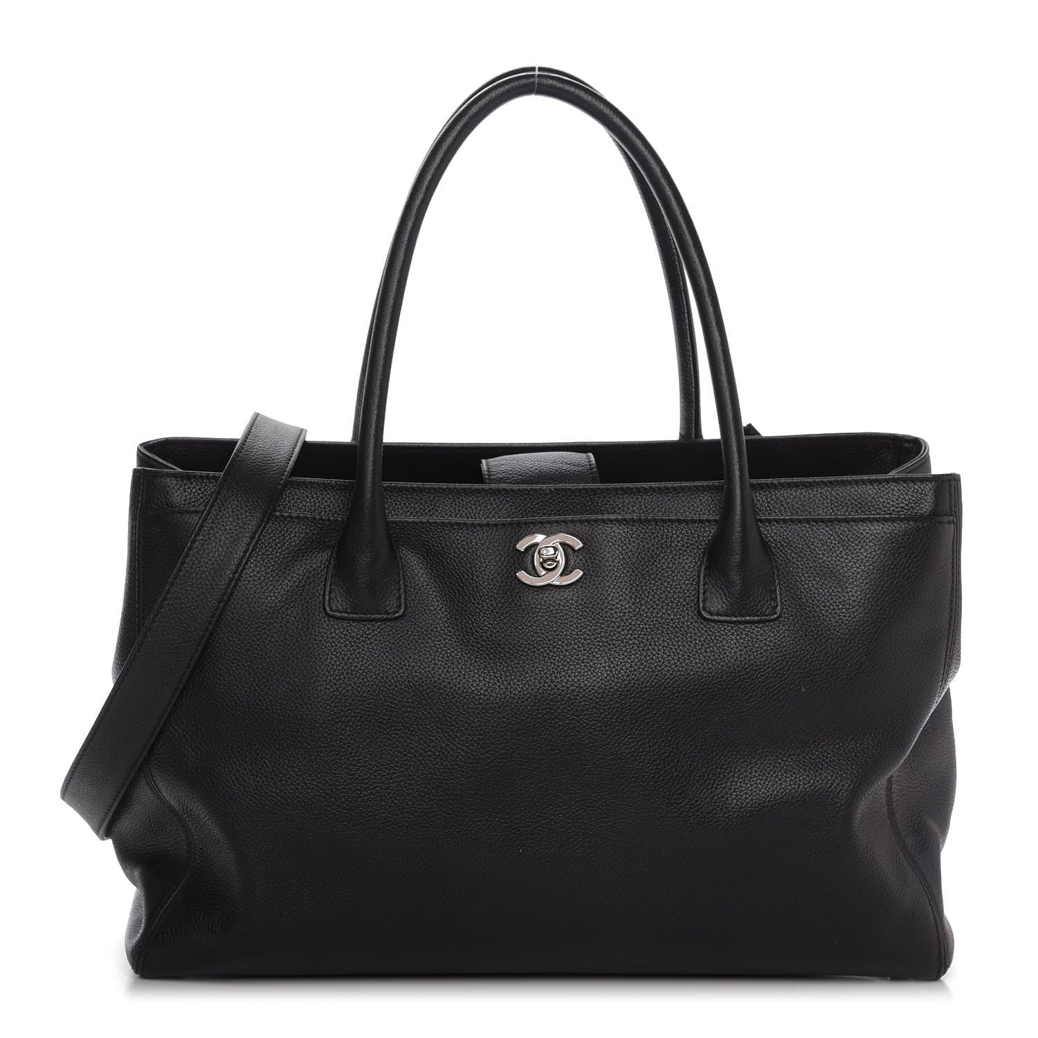 Chanel Calfskin Cerf Executive Shopper Tote Black 1 of 9