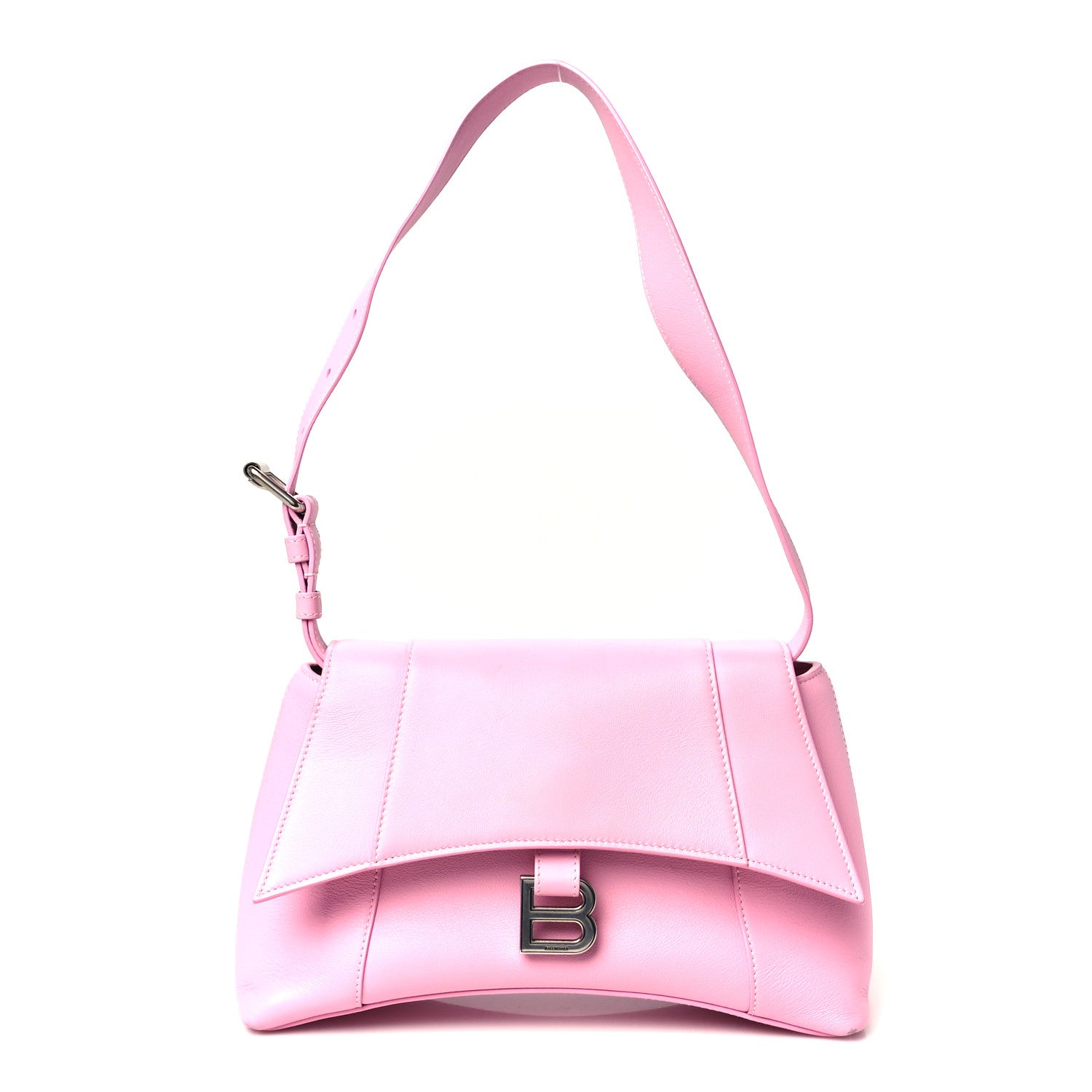 Balenciaga Semi Shiny Smooth Calfskin Small Downtown Shoulder Bag Candy Pink 1 of 14