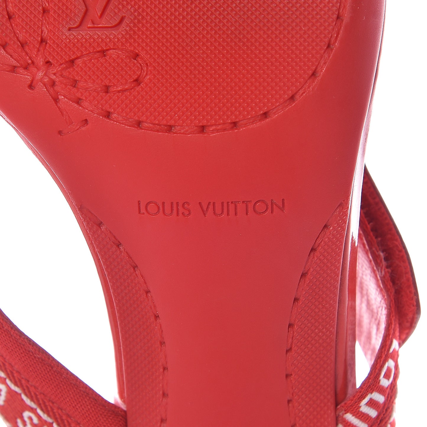 Patent Ribbon Slide Sandal 38.5 Red
