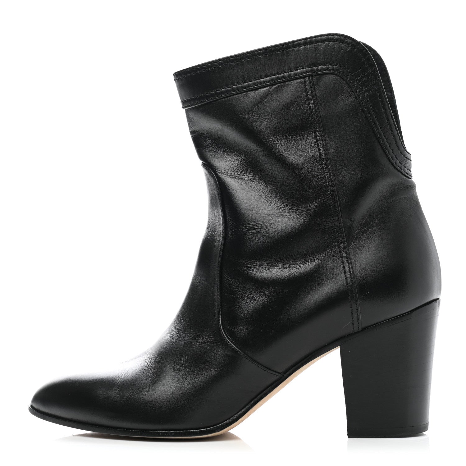Chanel Calfskin CC Short Boots 40 Black 1 of 8