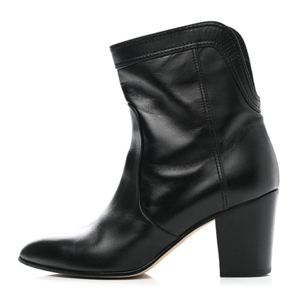 Chanel Calfskin CC Short Boots 40 Black 1 of 8