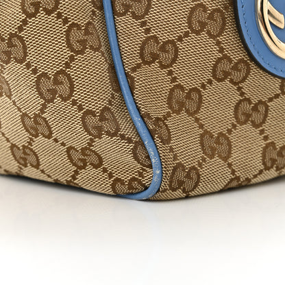 Gucci Monogram Lurex Medium Sukey Tote Blue 15 of 16