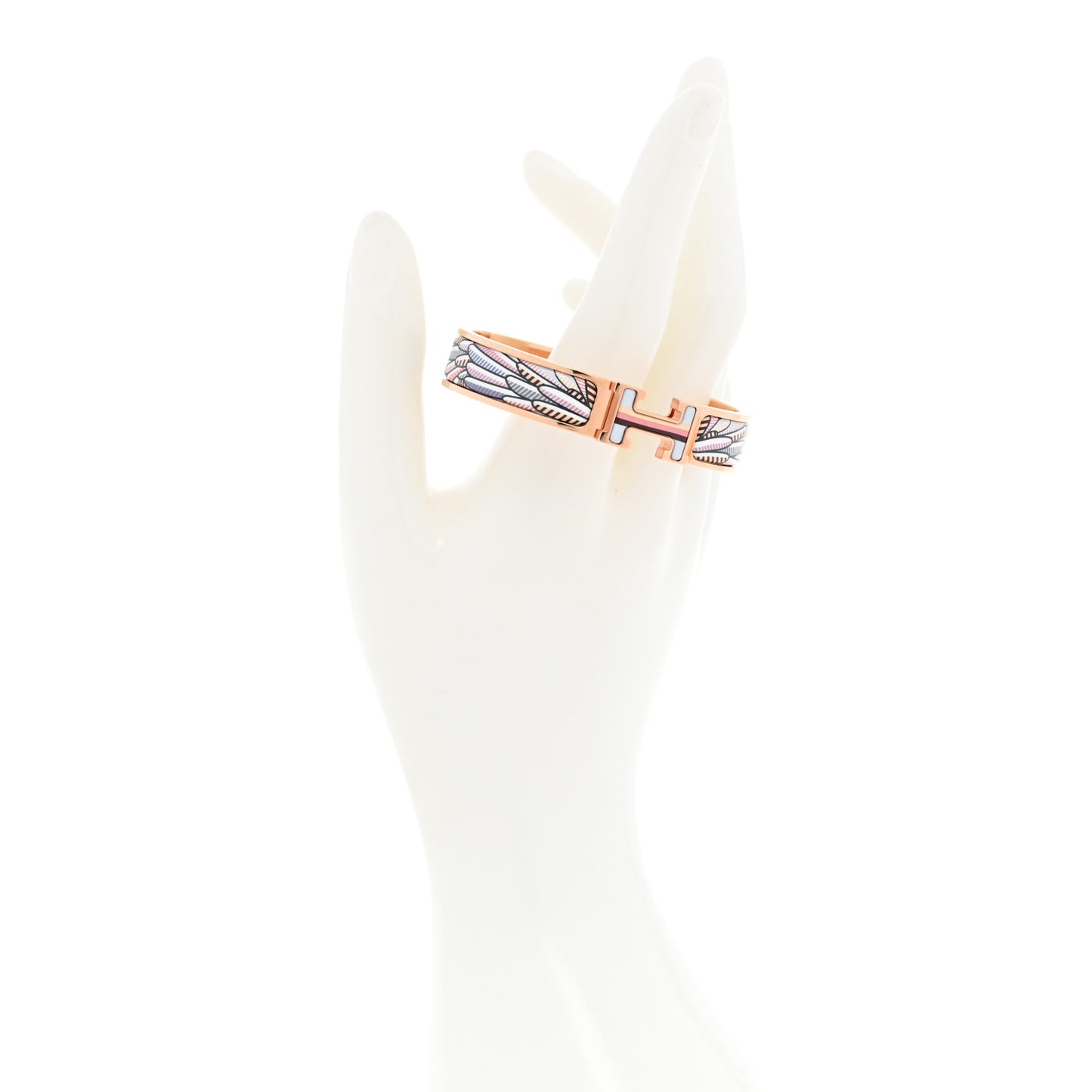 Enamel Narrow Pegase Pop Clic Clac H Bracelet PM Album De Soie Bis