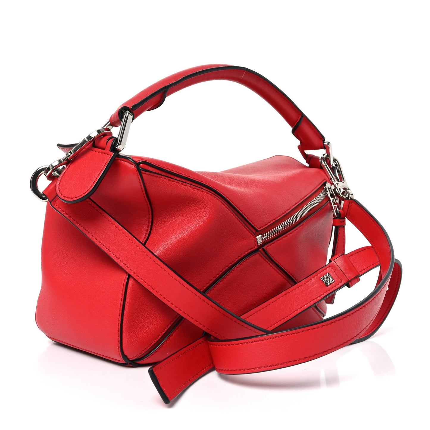Calfskin Small Puzzle Bag Scarlet